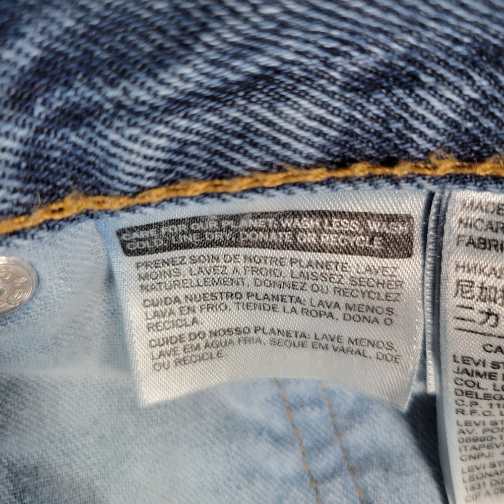 Levi's 550 Relaxed Jeans Mens 40x36 Blue Med Wash Tapered Leg Denim Distressed - Picture 6 of 16